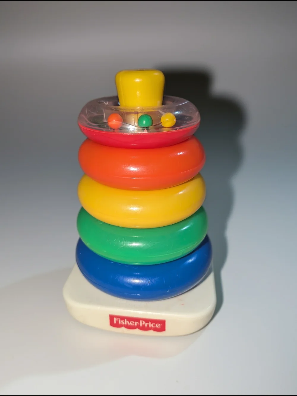 Vintage Fisher-Price Rock-a-Stack Ring Stacking & Rocking Baby Toy 2004 Mattel